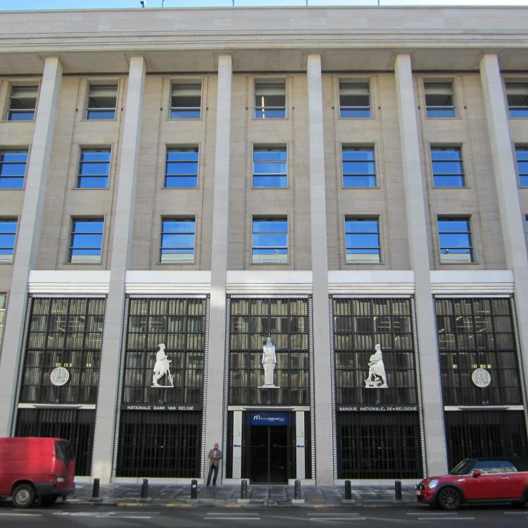 kantoren Nationale Bank te Brussel gevel